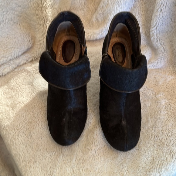 Fossil Sadie Hair Calf Chocolate Booties - Picture 3 of 5